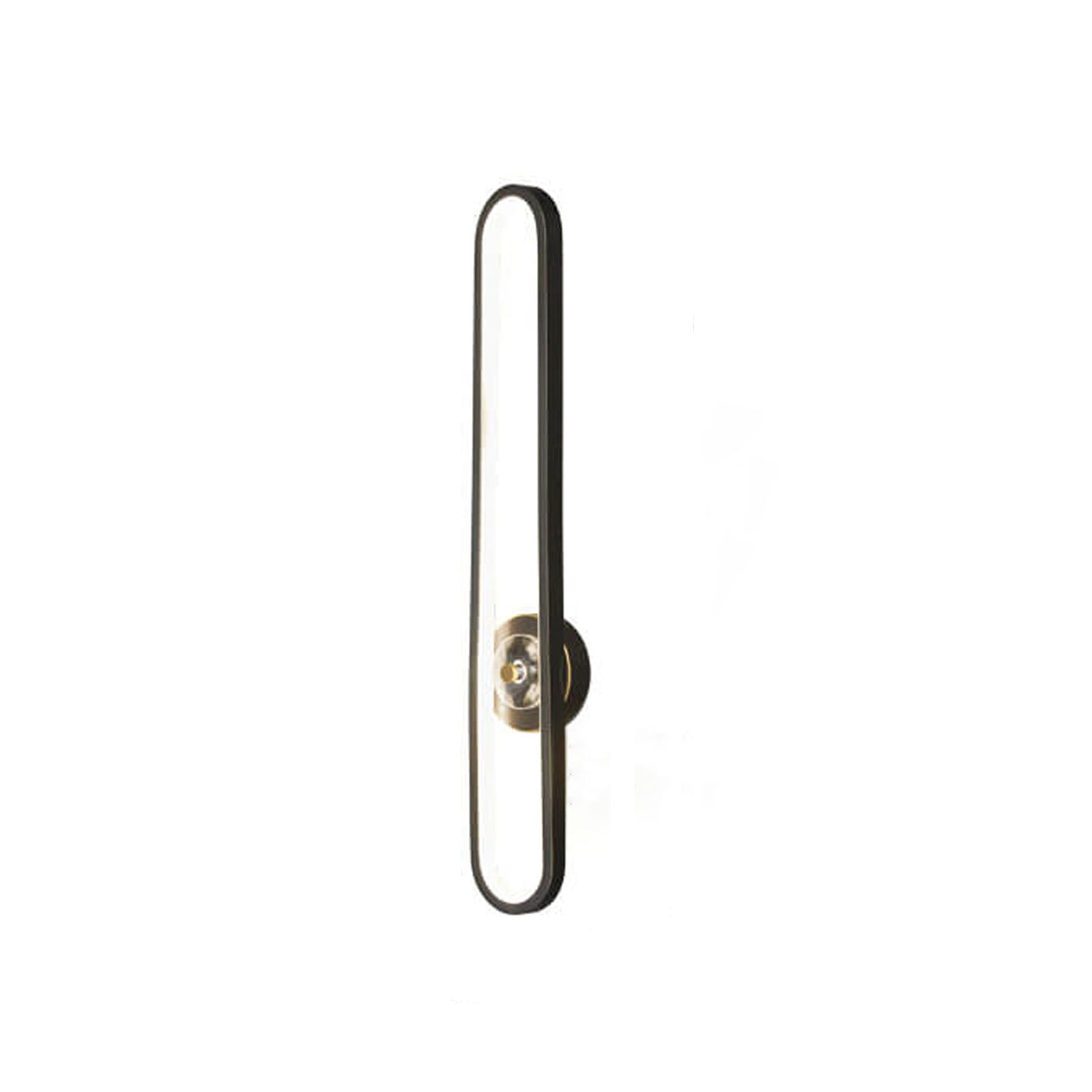 Light Luxury Full Brass Long Ring LED Wall Sconce Lamp
