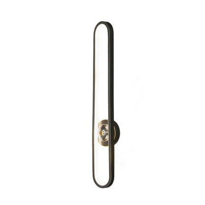 Light Luxury Full Brass Long Ring LED Wall Sconce Lamp