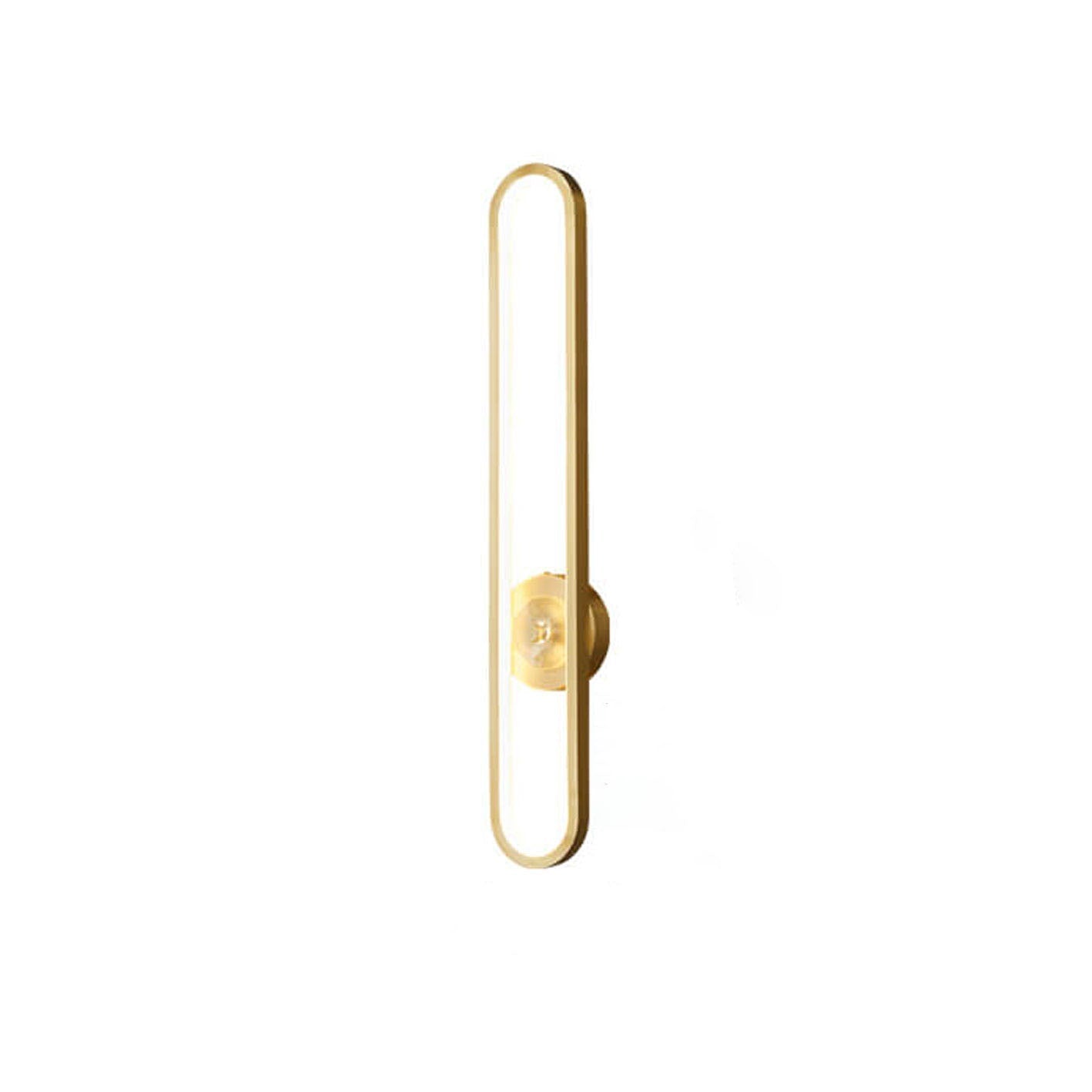 Light Luxury Full Brass Long Ring LED Wall Sconce Lamp