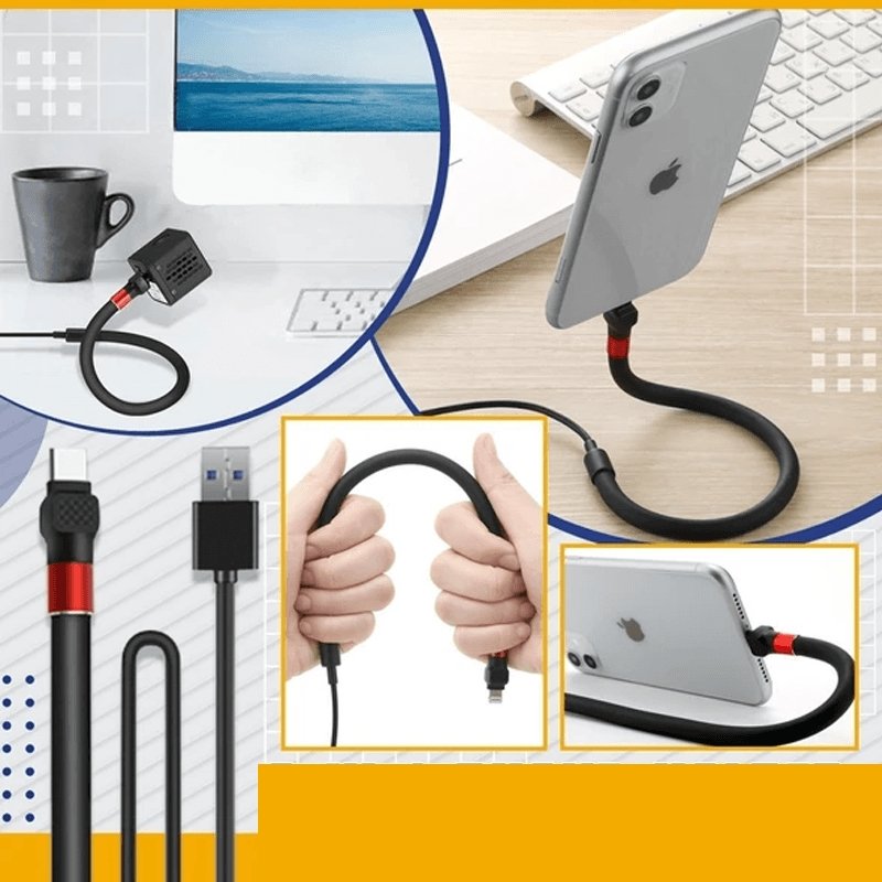 Foldable Fast Charging Cable with Phone Stand