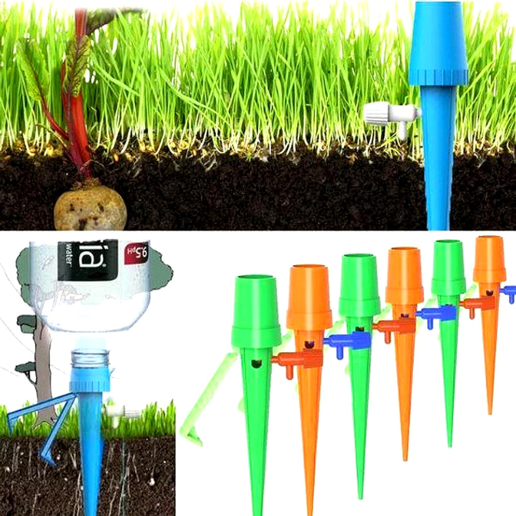 Plant Watering Spikes with Flow Valve, 12-Pack