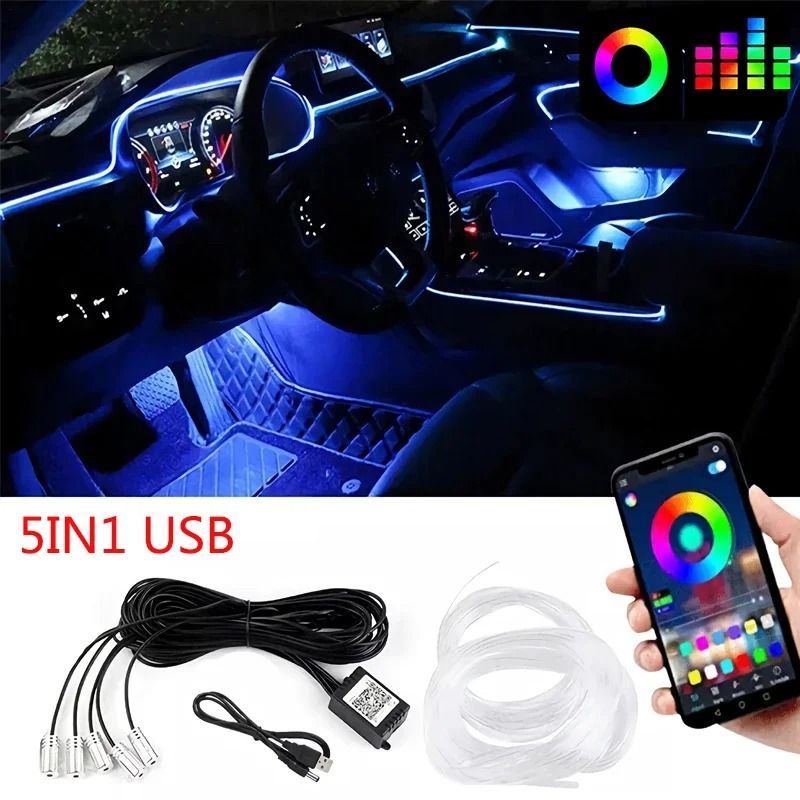 RGB LED Strip Lights for Car Interior