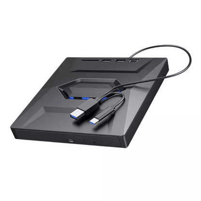 Portable USB CD DVD Drive with SD Card Hub