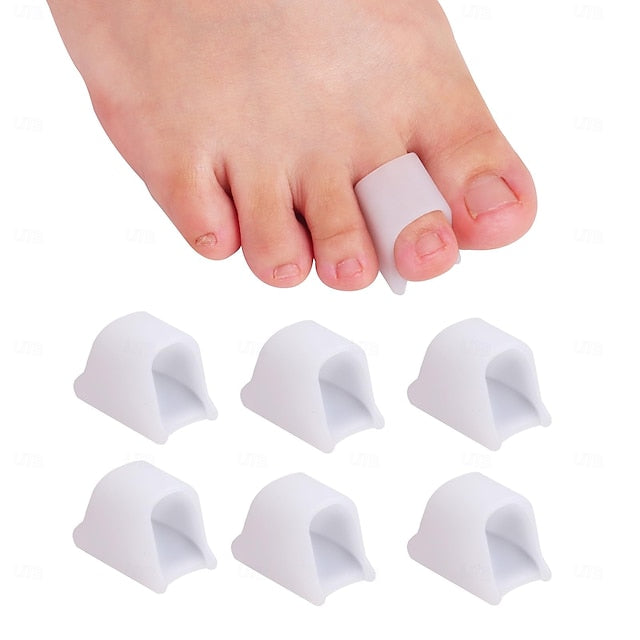 6 Pack Gel Toe Spacers with Toe Loops