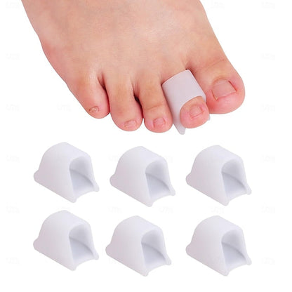 6 Pack Gel Toe Spacers with Toe Loops