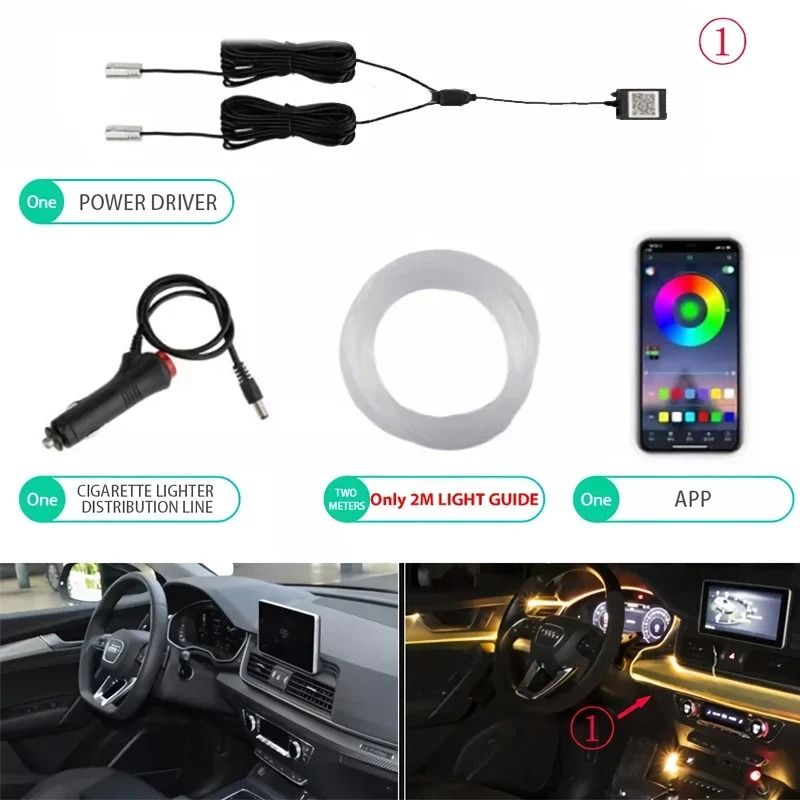 RGB LED Strip Lights for Car Interior