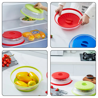 Silicone Microwave Splatter Guard, Foldable