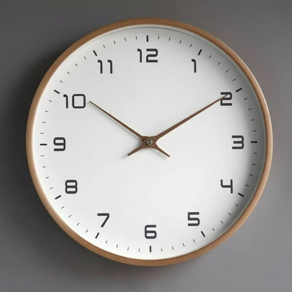 Scandinavian Timber Wall Clock for Modern Homes