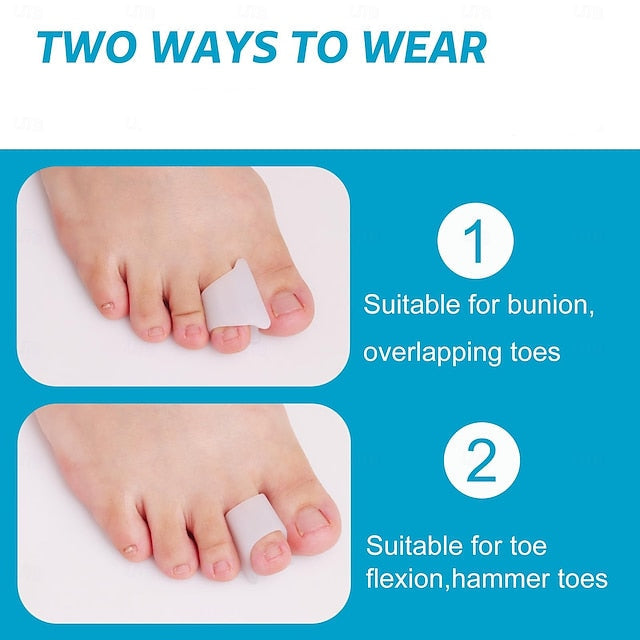 6 Pack Gel Toe Spacers with Toe Loops
