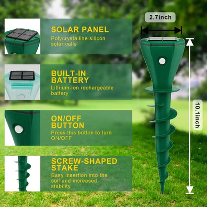 Solar Sonic Pest Stake for Snakes and Burrowers