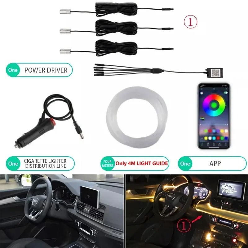 RGB LED Strip Lights for Car Interior