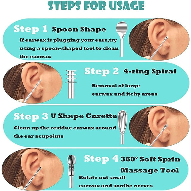 6-in-1 Stainless Steel Ear Pick Cleaning Set