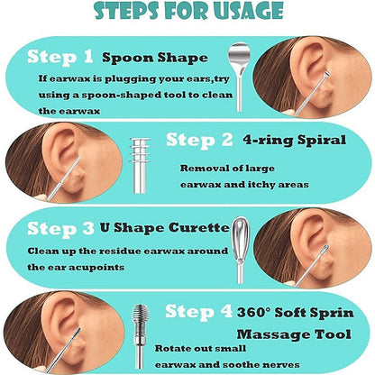 6-in-1 Stainless Steel Ear Pick Cleaning Set