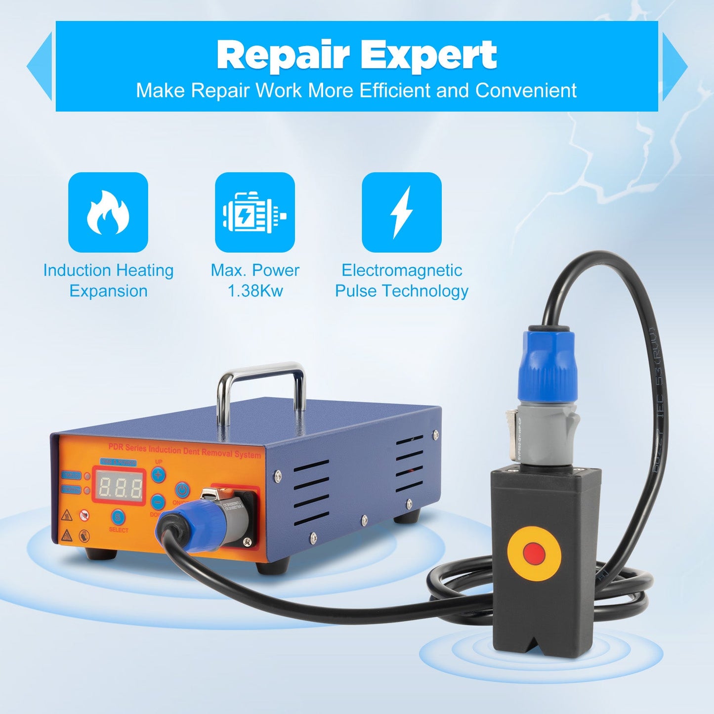 1380W Magnetic Induction Heater Kit for Dent Repair