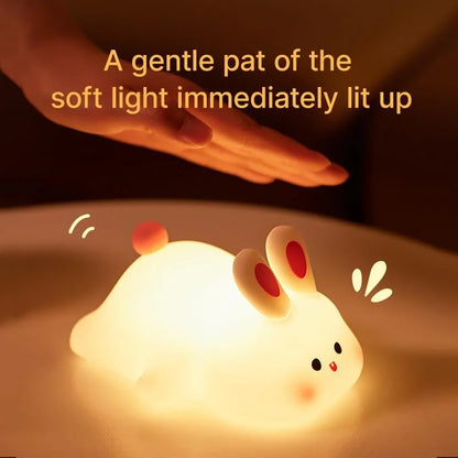 Silicone Rabbit LED Night Light, Touch Control