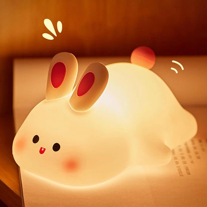 Silicone Rabbit LED Night Light, Touch Control