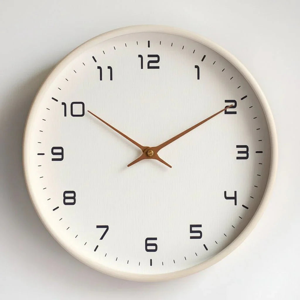 Scandinavian Timber Wall Clock for Modern Homes
