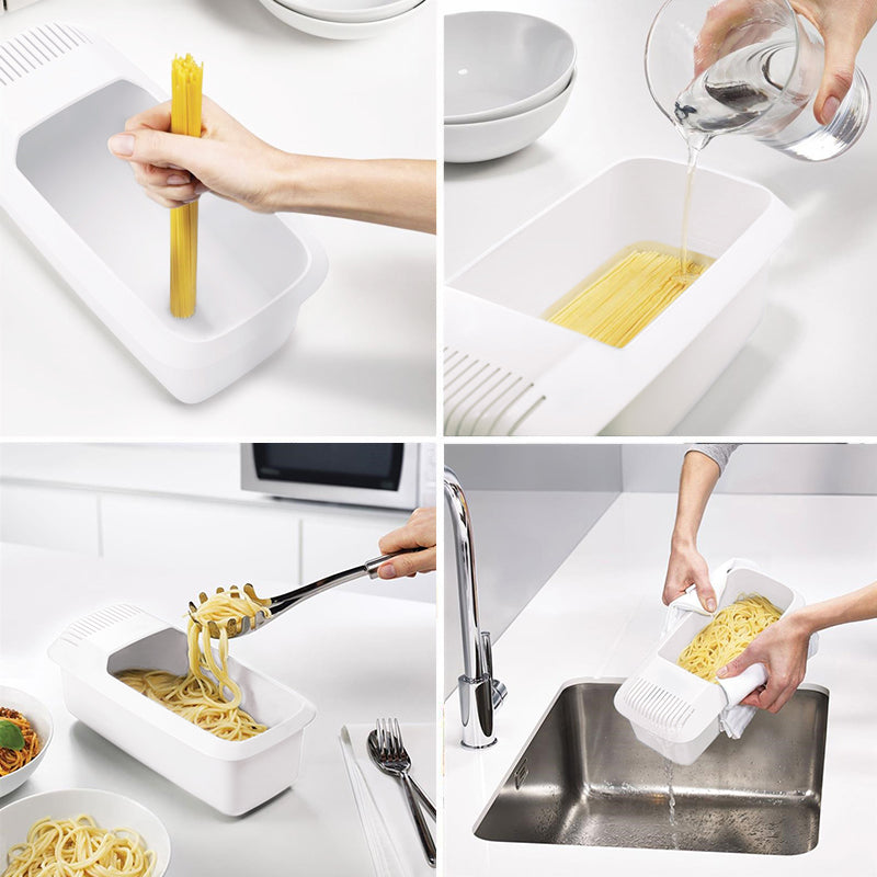Microwave Pasta Cooker with Built-In Strainer