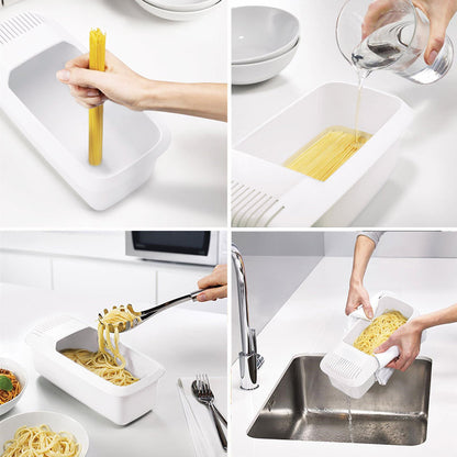 Microwave Pasta Cooker with Built-In Strainer