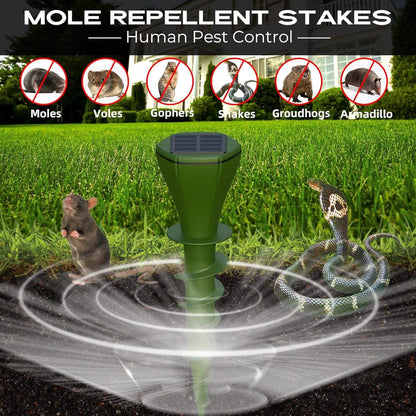 Solar Sonic Pest Stake for Snakes and Burrowers