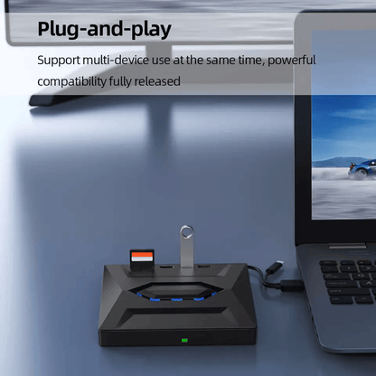 Portable USB CD DVD Drive with SD Card Hub