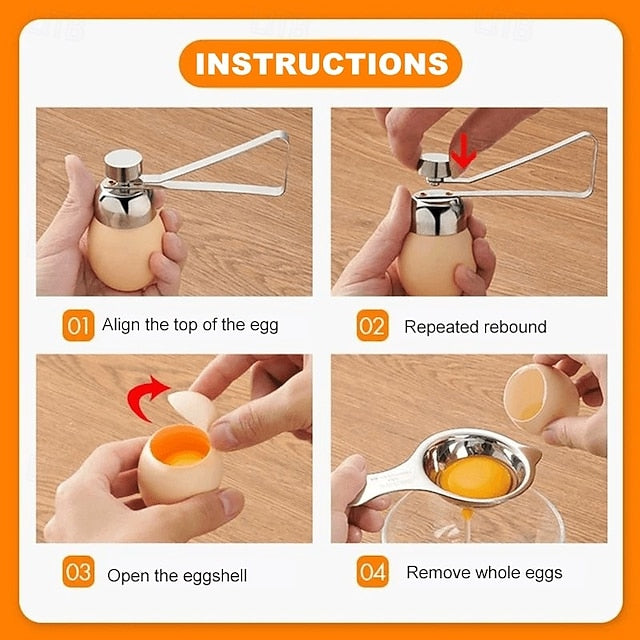 Stainless Steel Egg Shell Cracker & Cutter