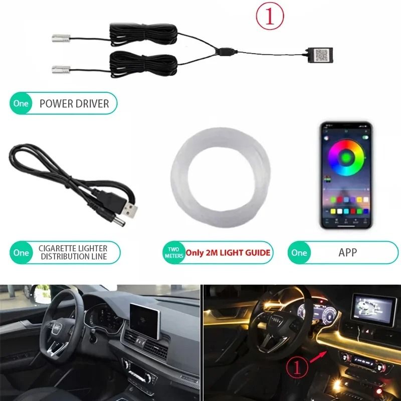 RGB LED Strip Lights for Car Interior