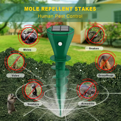Solar Sonic Pest Stake for Snakes and Burrowers