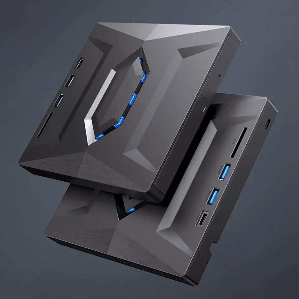 Portable USB CD DVD Drive with SD Card Hub