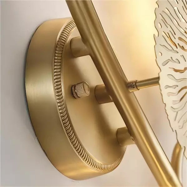 Stainless Lotus Leaf Hollow Shape 5-Light Wall Sconce Lamp