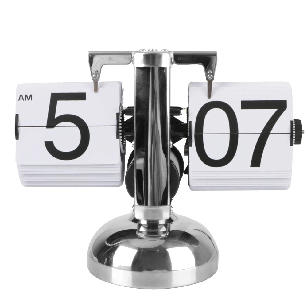 Flip Card Desk Clock, Silent Quartz