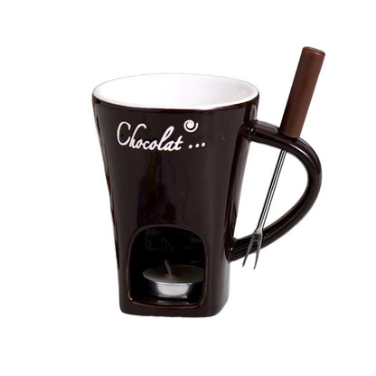 Ceramic Fondue Cup with Candle Base