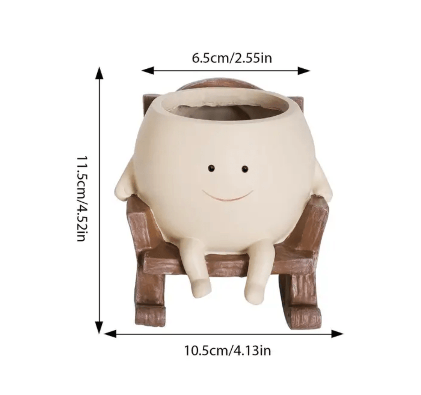 Smiling Face Resin Planter for Succulents