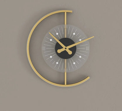 Nordic Iron Acrylic Clock Design LED Wall Sconce Lamp
