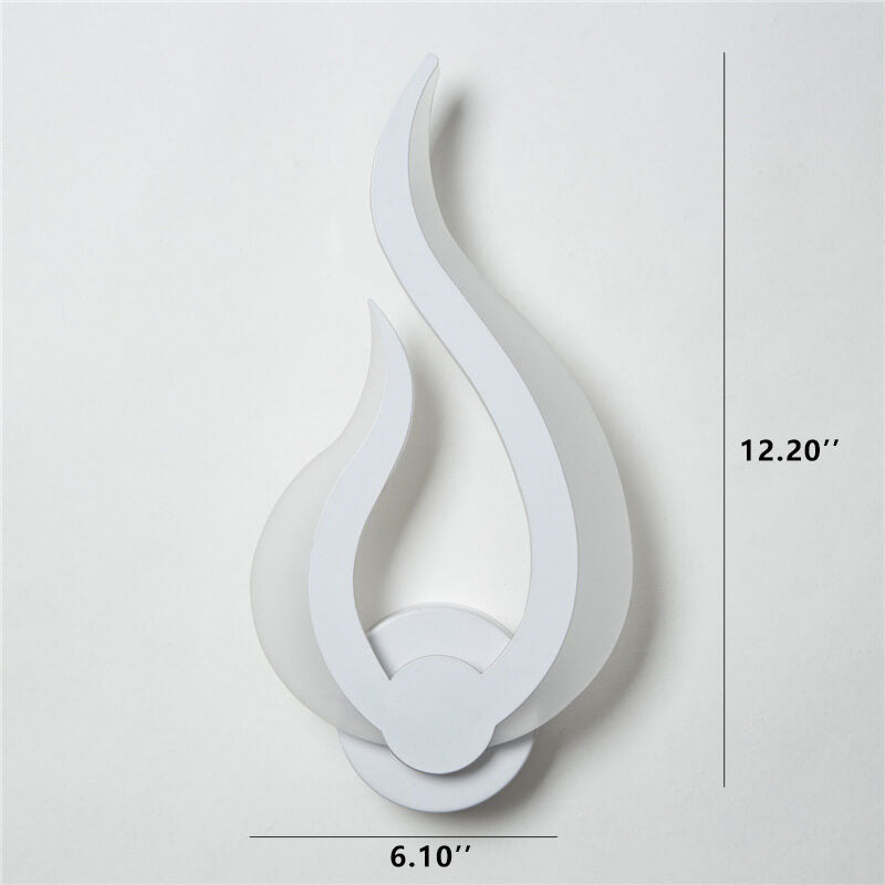 Flame Shaped Acrylic 1-Light LED Wall Sconce Lamp