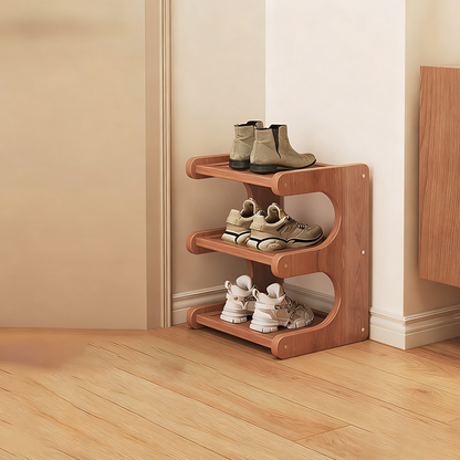 Modern Bamboo Shoe Rack