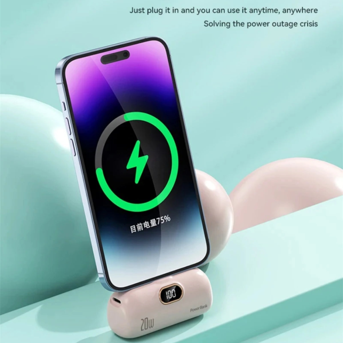 30000mAh Power Bank with LED Display & Dual Ports