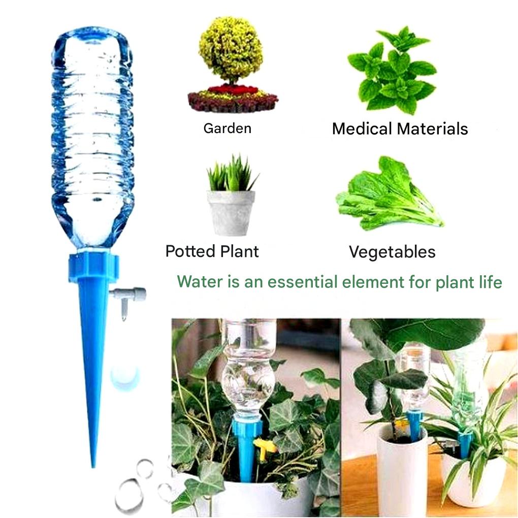 Plant Watering Spikes with Flow Valve, 12-Pack