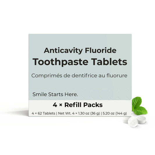 Fluoride Cool Mint Toothpaste Tablets — 4 Months