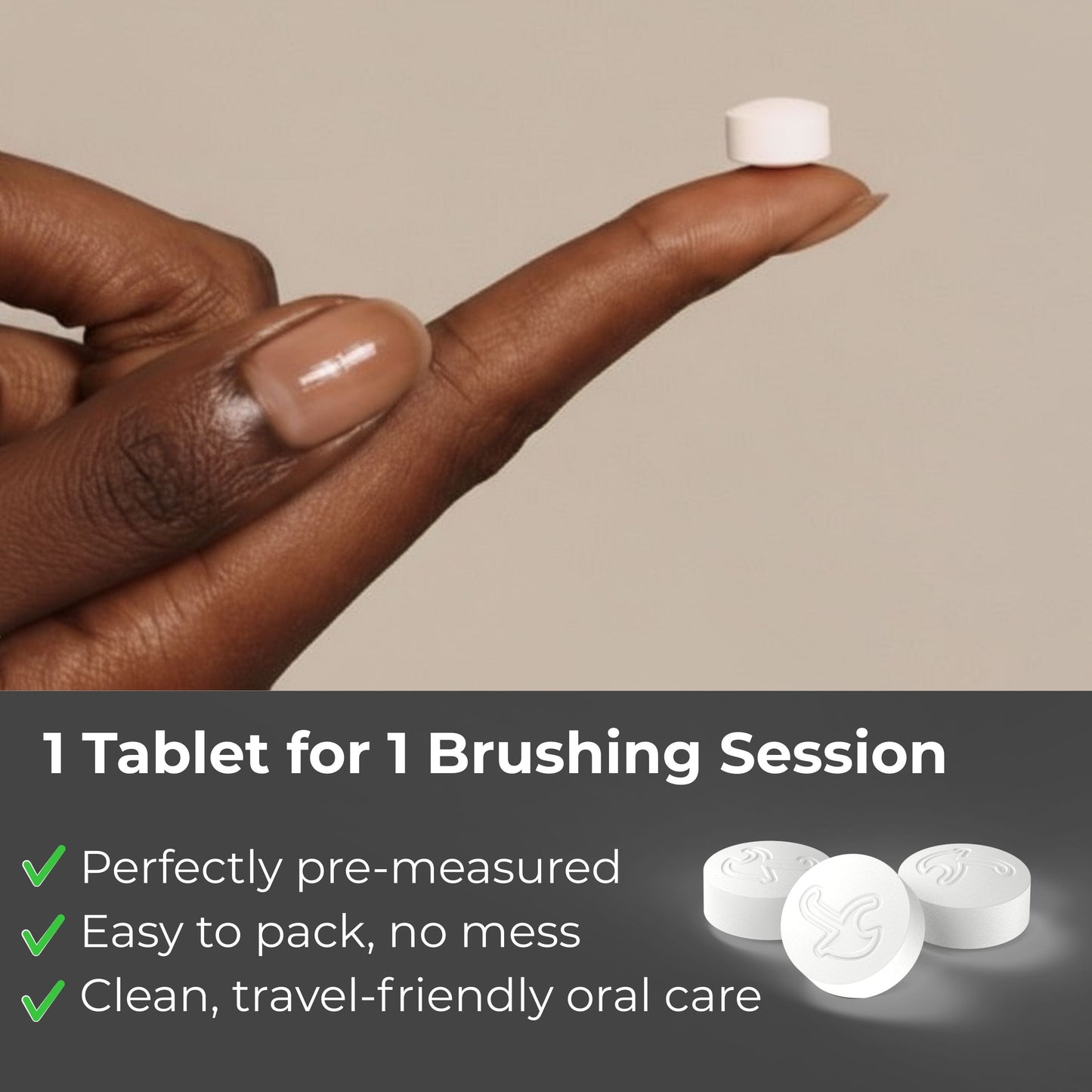 Fluoride Cool Mint Toothpaste Tablets — 4 Months