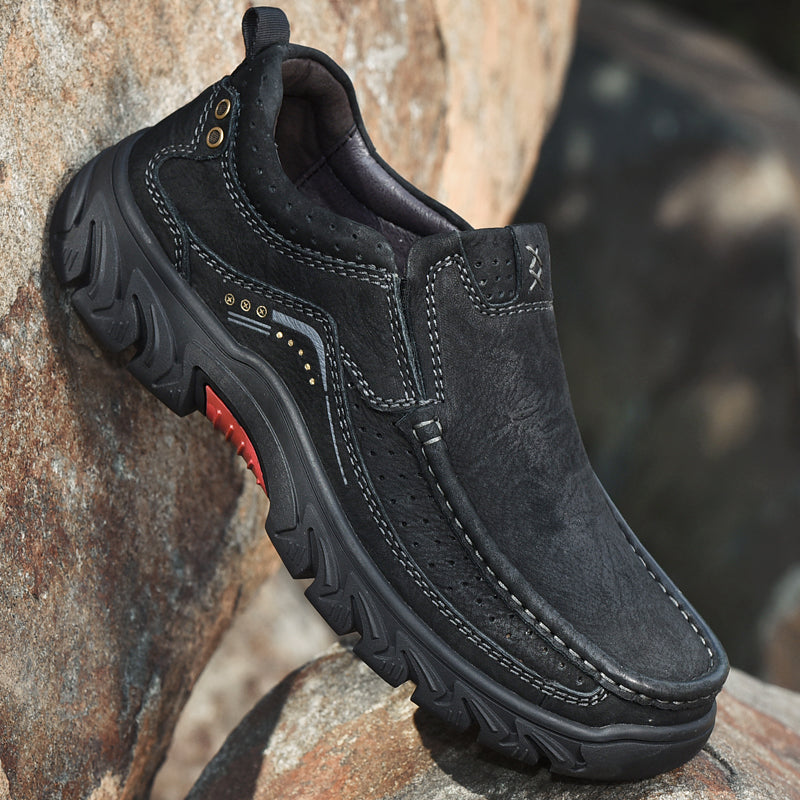 Orthopedic Ankle Boots, Black Leather Arch Support