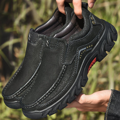 Orthopedic Ankle Boots, Black Leather Arch Support