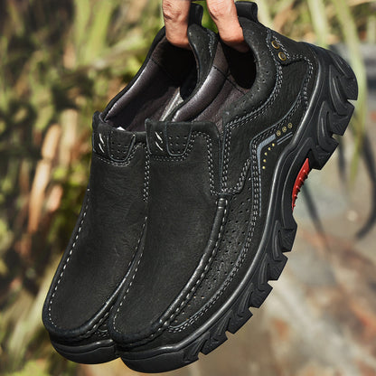 Orthopedic Ankle Boots, Black Leather Arch Support