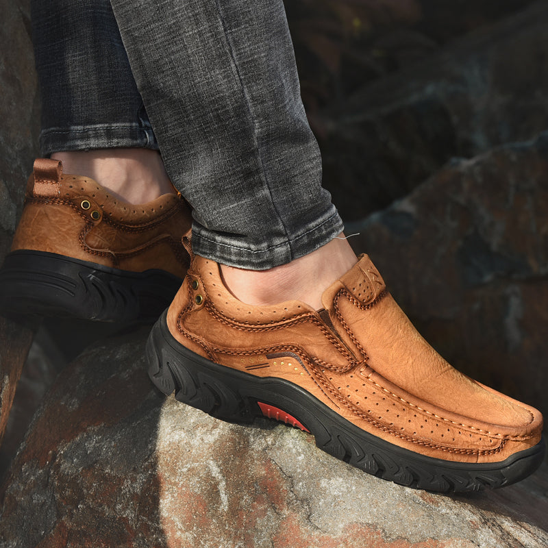 Orthopedic Ankle Boots, Black Leather Arch Support
