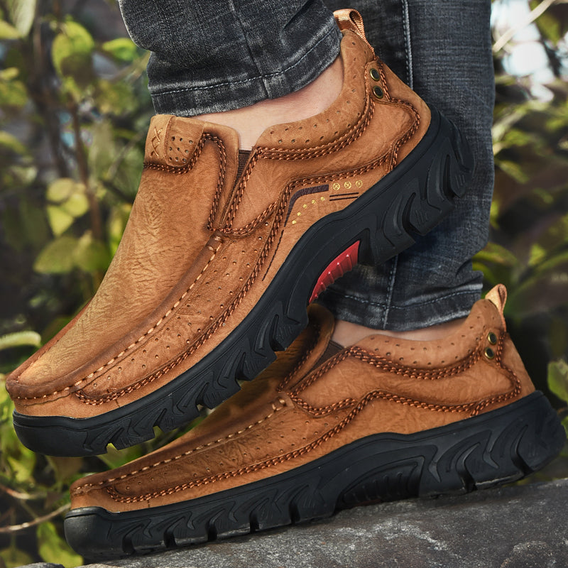 Orthopedic Ankle Boots, Black Leather Arch Support