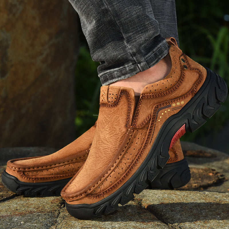 Orthopedic Ankle Boots, Black Leather Arch Support