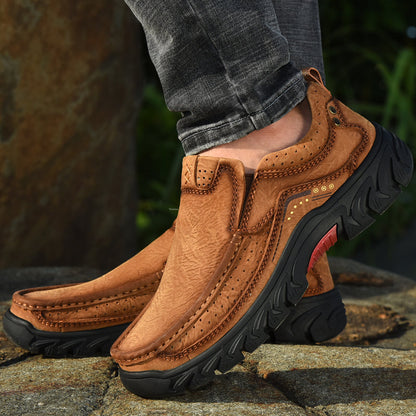Orthopedic Ankle Boots, Black Leather Arch Support