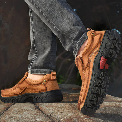 Orthopedic Ankle Boots, Black Leather Arch Support