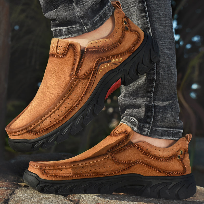 Orthopedic Ankle Boots, Black Leather Arch Support