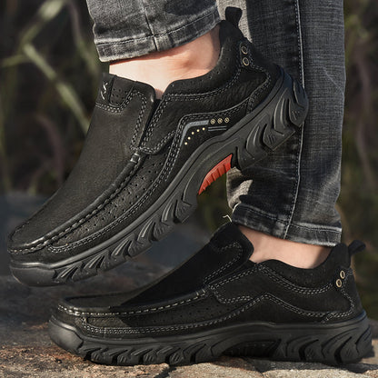 Orthopedic Ankle Boots, Black Leather Arch Support